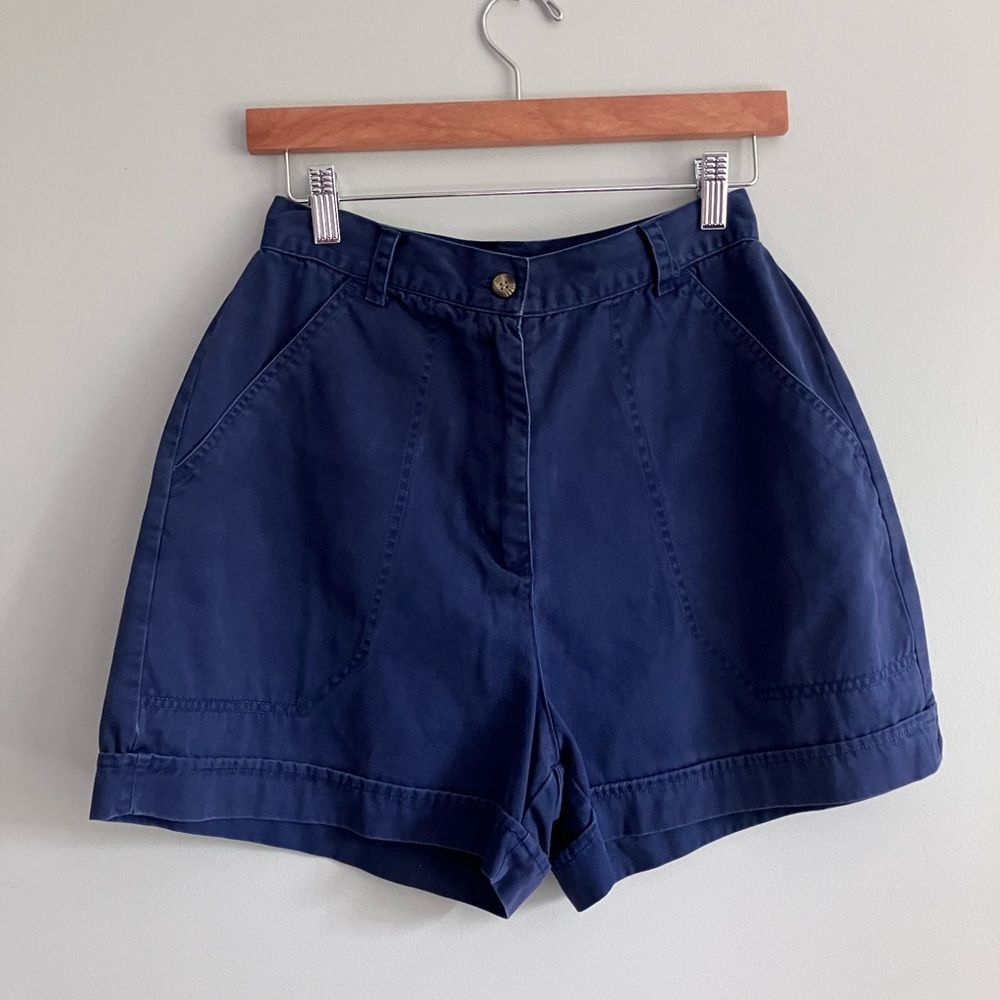 WOOLRICH Vintage Blue Utility High Waisted Shirts Size 8 (run like size 0)